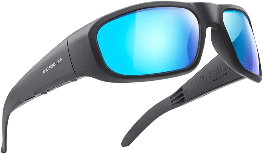 OhO Smart Glasses,Polarized Sunglasses with Bluetooth Speaker,Athletic/Outdoor UV Protection and Voice Control,Unisex(Mirror Blue Lens)