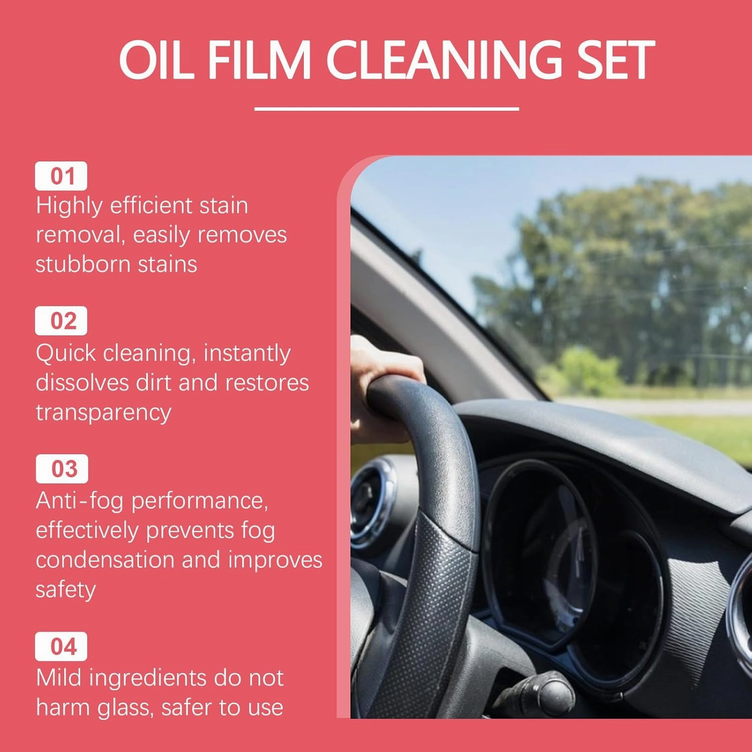 Oil-Free Car Glass Brushes, Laixa Glass Cleaner, Clear-Vision Glasses Cleaner, Jet Dry Cars Window Cleaners, Cars Glasses Oil Film Cleaning Brushes, Clearvision Car Windshield (1 SET)