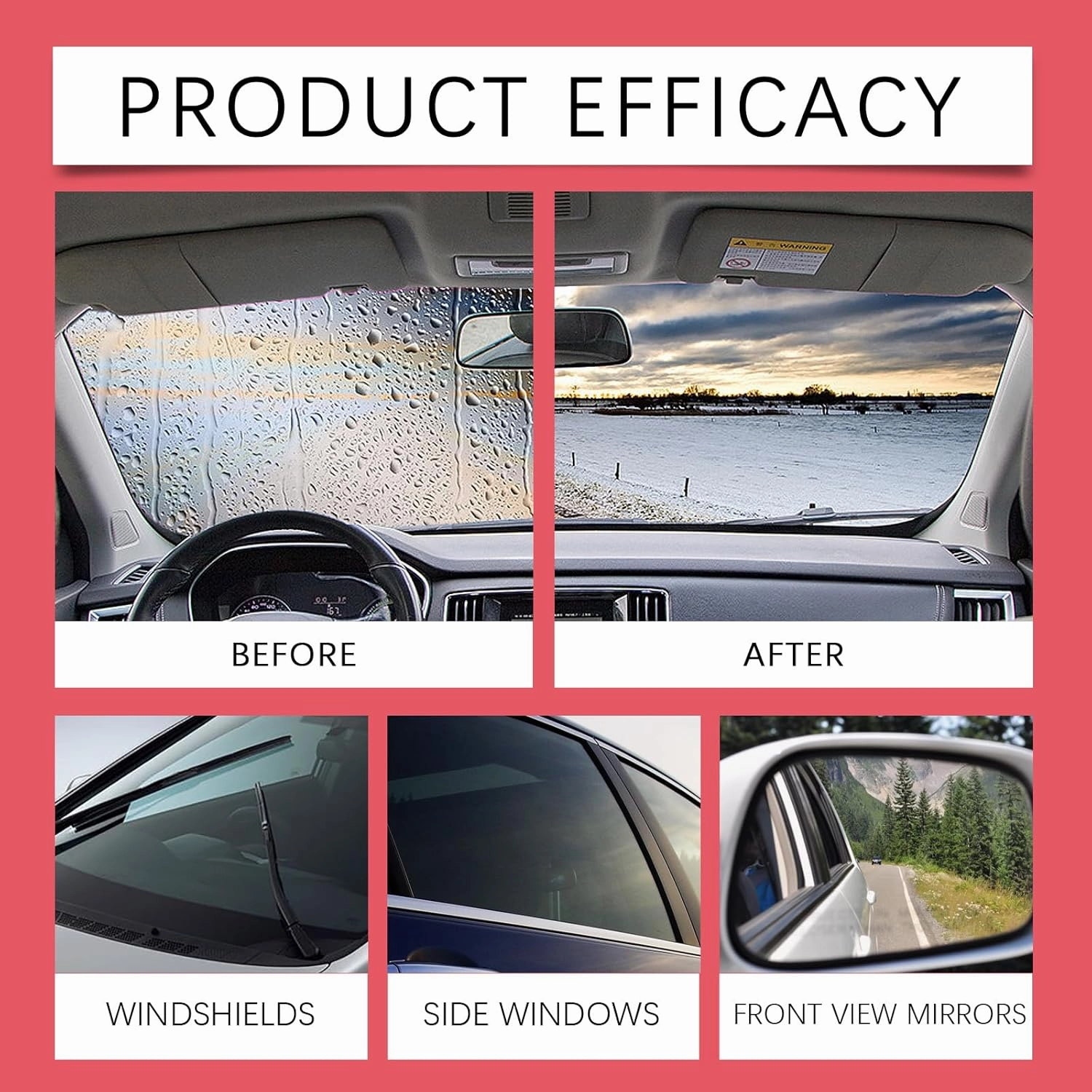 Oil-Free Car Glass Brushes, Laixa Glass Cleaner, Clear-Vision Glasses Cleaner, Jet Dry Cars Window Cleaners, Cars Glasses Oil Film Cleaning Brushes, Clearvision Car Windshield (1 SET)