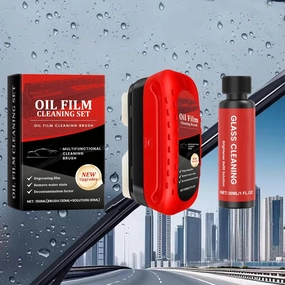 Oil-Free Car Glass Brushes, Laixa Glass Cleaner, Clear-Vision Glasses Cleaner, Jet Dry Cars Window Cleaners, Cars Glasses Oil Film Cleaning Brushes, Clearvision Car Windshield (1 SET)