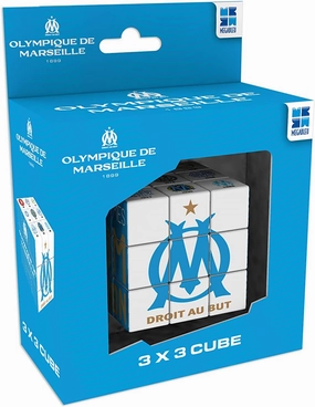 Olympique de Marseille 3x3 Cube – Official OM Puzzle – Logic and Thinking Game for Adults and Children from 7 Years – Cube Foot Supporter OM – Gift Idea for Football Club Fans