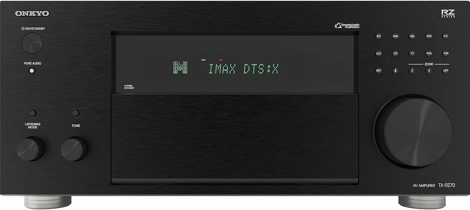 Onkyo TX-RZ70 11.2-Channel AV Receiver - 140 Watts Per Channel, Dirac Live Out of Box, Works with Sonos Certified, THX Certified and More