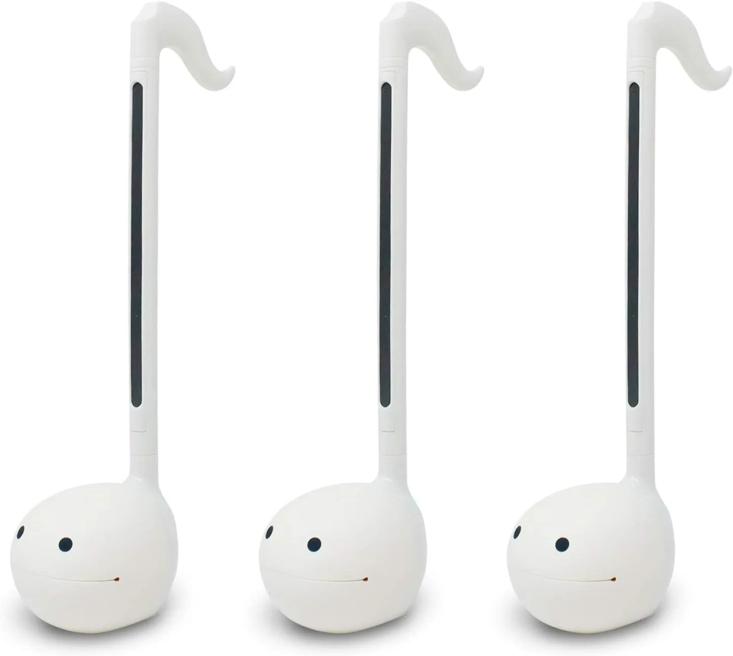 Otamatone Japanese Electronic Musical Instrument Portable Music Synthesizer from Japan by Maywa Denki Studio Award Winning, Educational Fun Gift for Children, Teens & Adults - White Set of 3