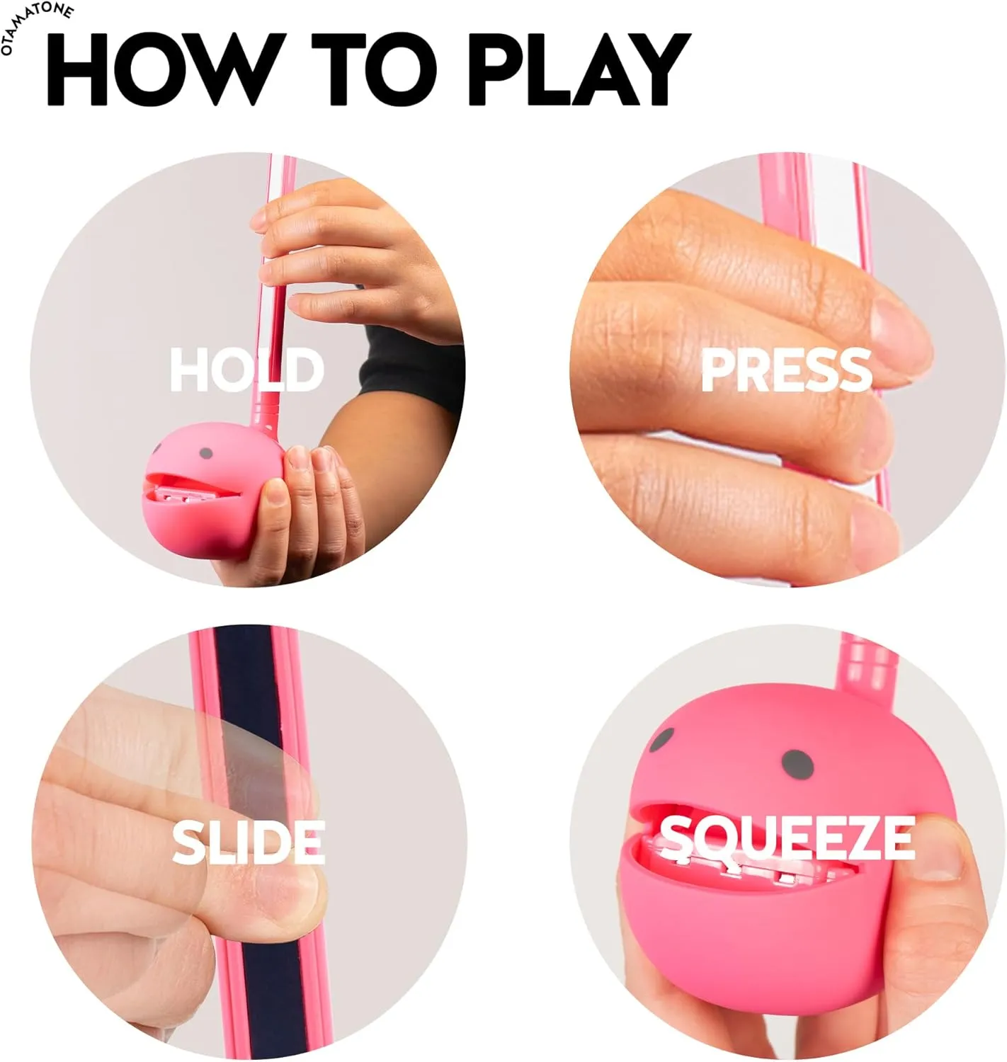 Otamatone Japanese Electronic Musical Instrument Portable Music Synthesizer from Japan by Maywa Denki Studio Award Winning, Educational Fun Gift for Children, Teens & Adults - Yellow & Hot Pink Set