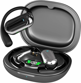 Out of Ear Open Ear Headphones Wireless Ear OWS Hanging Earphones 5.4 Bluetooth Air Bone Conduction Around Over The Ear TWS Wireless Earbuds Workout Outside The Ear Headphones Ear Buds with Earhooks