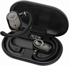 Out of Ear Wireless Open Ear Headphones OWS Hanging Earphones 5.4 Bluetooth Air Bone Conduction Around Over The Ear TWS Wireless Earbuds Outside The Ear Buds Headphones with Earloop