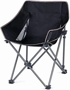 outdoor folding chair camping chair camping fishing chairs outdoor moon chair portable beach seat for festival, hiking, park, garden, barbecue folding camping chair