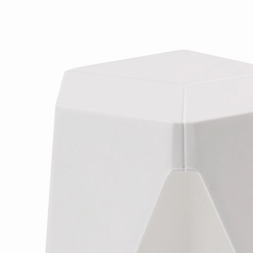 Outdoor Stool Set of 2 Bar Stools Plastic Puzzle White