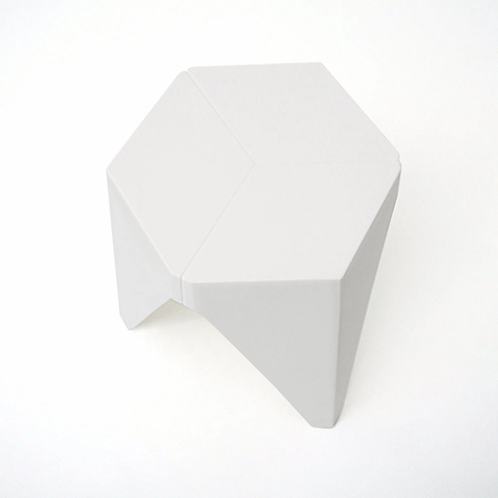 Outdoor Stool Set of 2 Bar Stools Plastic Puzzle White
