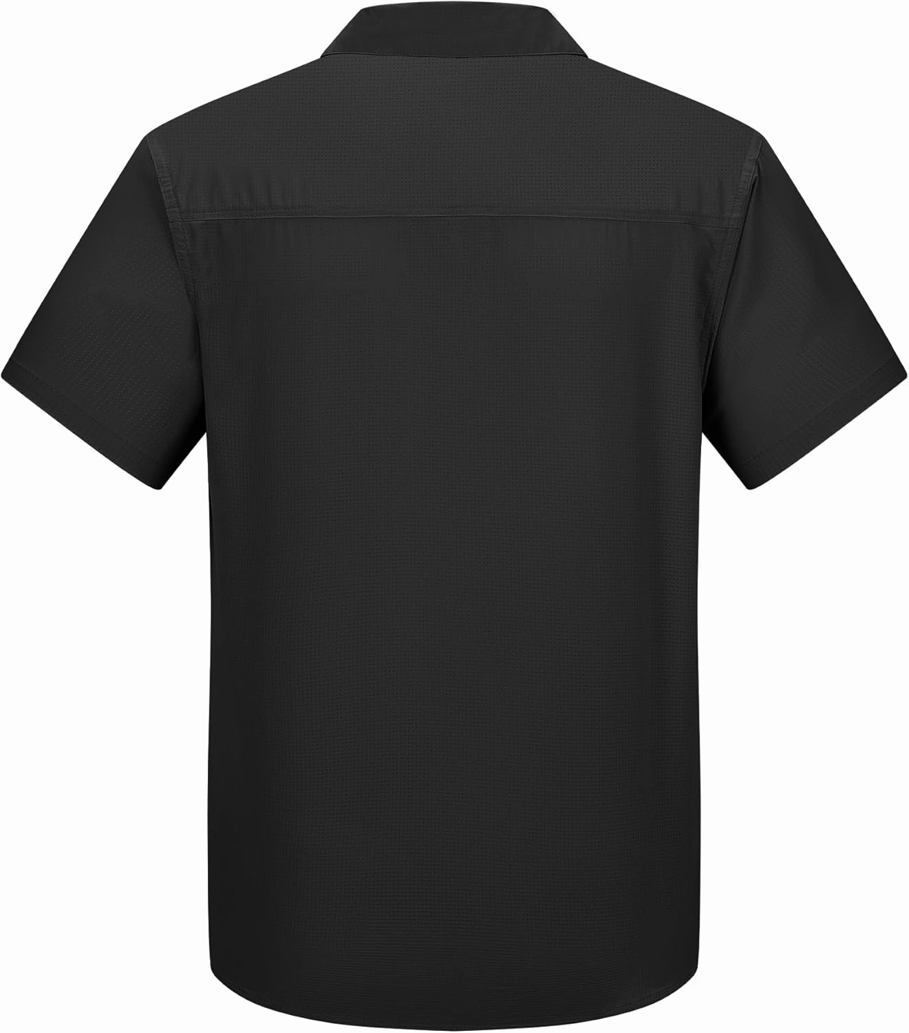 Outdoor Ventures Men's Lightweight Short Sleeve Fishing Shirt UPF 50 Button Down Quick Dry Cooling Hiking Travel Safari Shirt