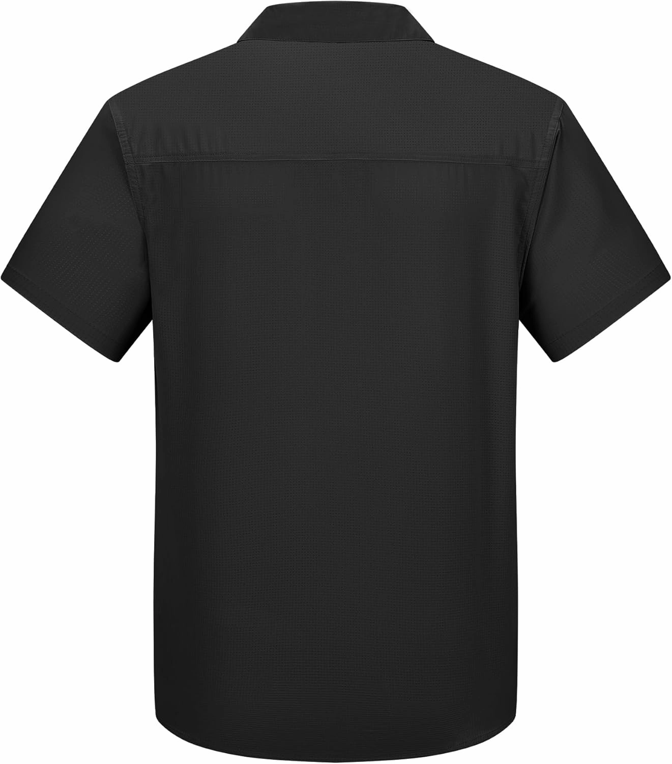 Outdoor Ventures Men's Lightweight Short Sleeve Fishing Shirt UPF 50 Button Down Quick Dry Cooling Hiking Travel Safari Shirt