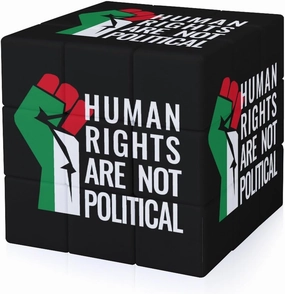 Palestine Flag Human Rights are Not Political Funny 3x3x3 Cube Smooth Lightweight Puzzle for Adult Graphic Printing Travel