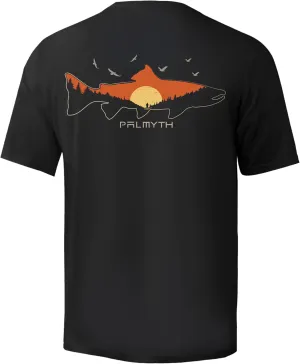 Palmyth Men's Fishing Shirt Short Sleeve Sun Protection UV UPF 50  SPF T-Shirt