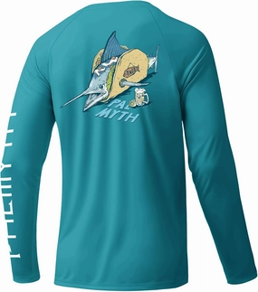 Palmyth Fishing Shirts for Men Long Sleeve UPF 50  Sun Protection UV T Shirt Tee