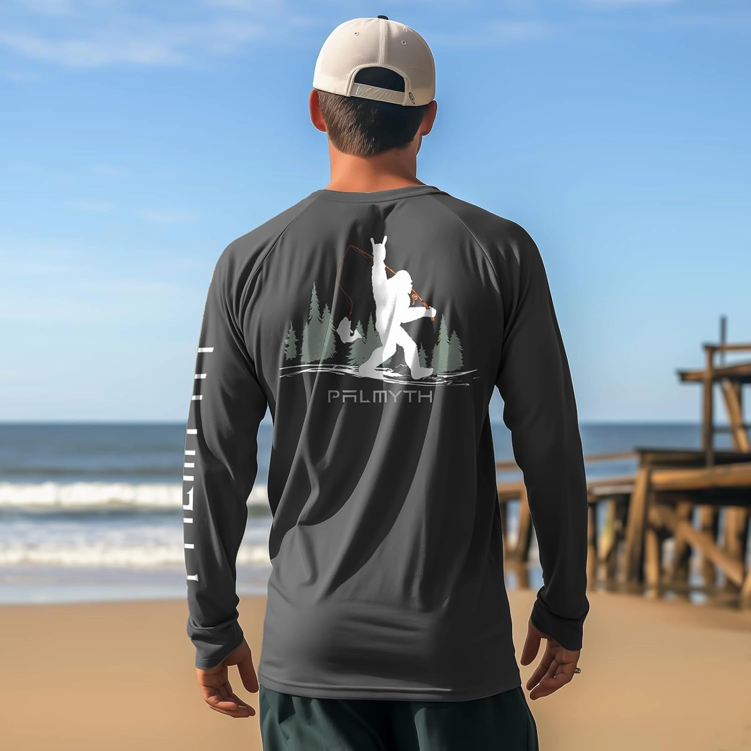 Palmyth Fishing Shirts for Men Long Sleeve UPF 50  Sun Protection UV T Shirt Tee