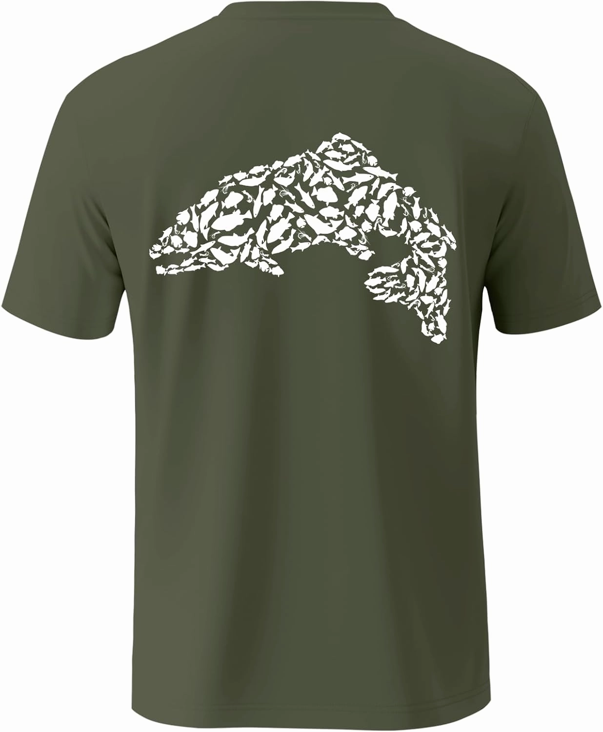 Palmyth Fishing Shirts for Men Short Sleeve Sun Protection T Shirt UPF 50  Quick Dry Tee