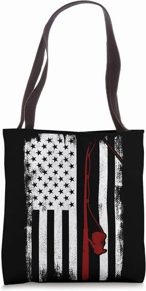 Patriotic Fisherman Fishing USA Fishery Tote Bag