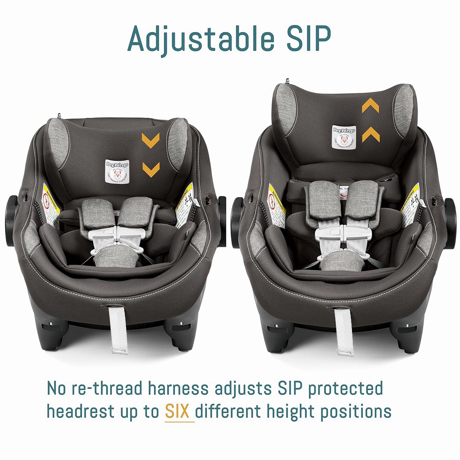 Peg Perego Ypsi Travel System - Includes Ypsi Lightweight Reversible Stroller and Primo Viaggio 4-35 Nido Infant Car Seat - Made in Italy - Onyx (Black)
