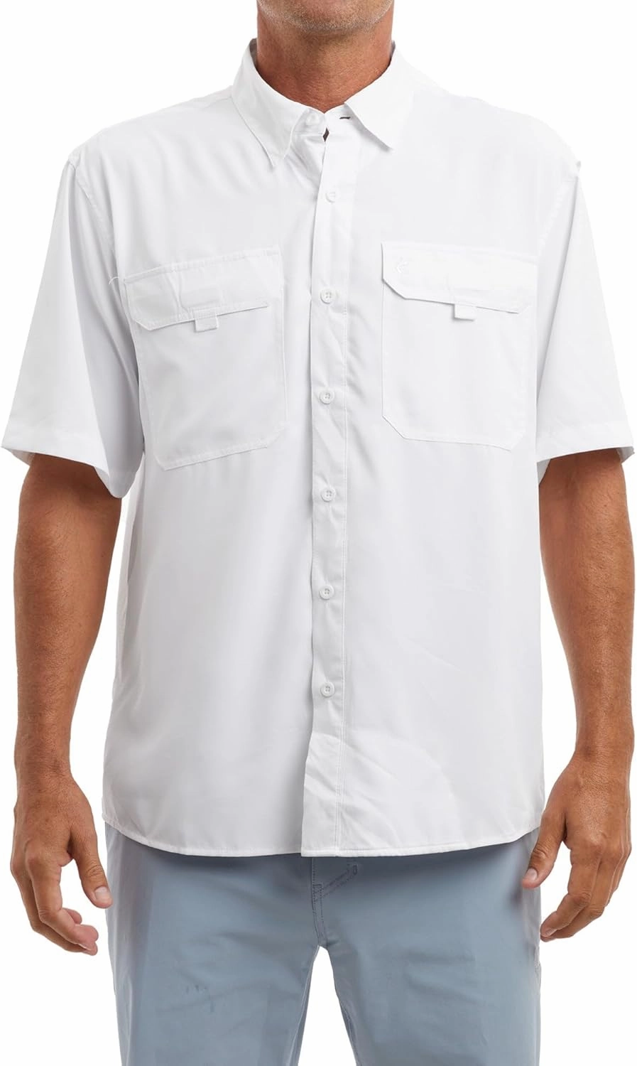 PELAGIC Men's Keys Guide Fishing Shirt, Short Sleeve, UPF 50  Protection, Ventilated and Lightweight