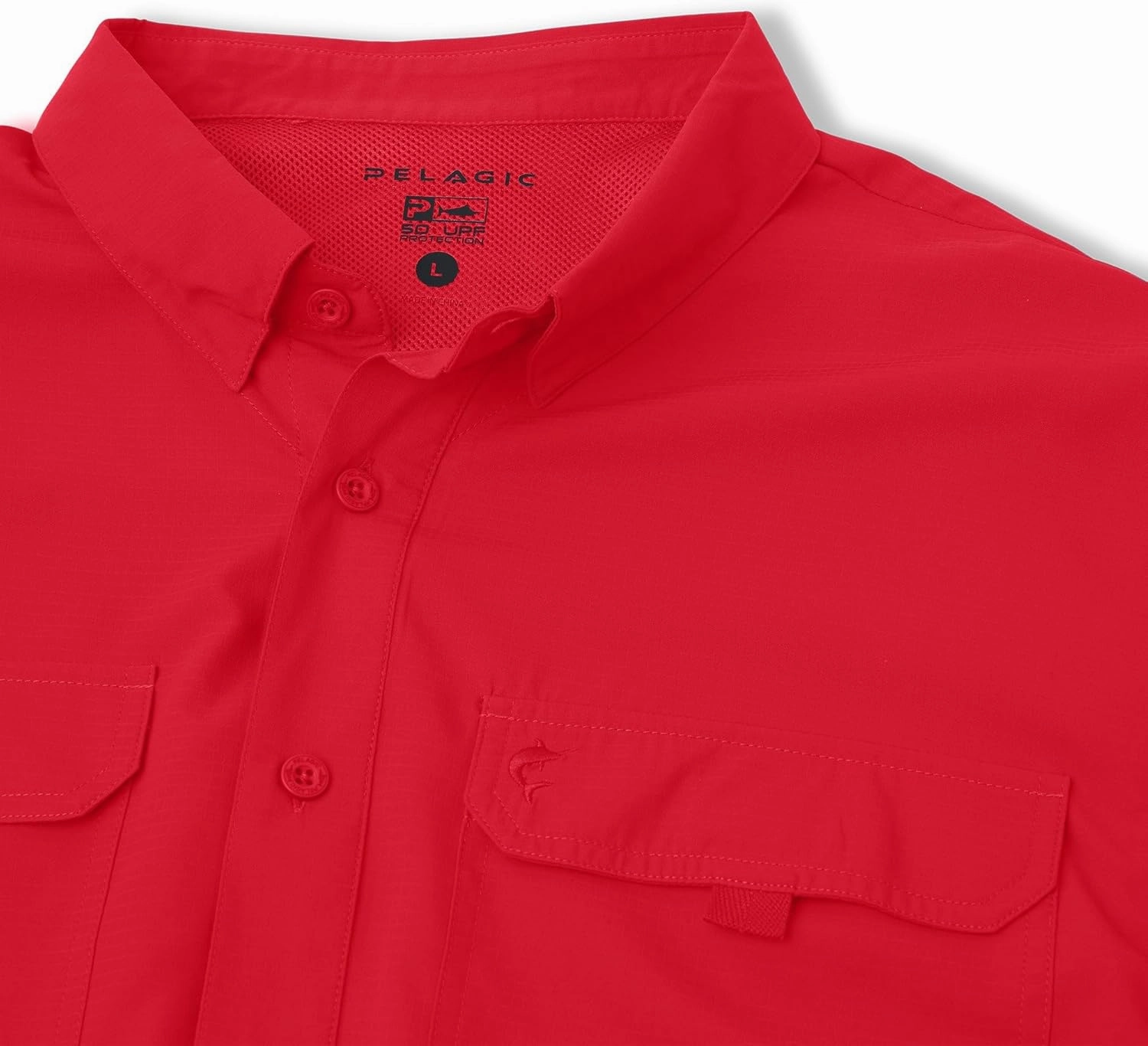PELAGIC Men's Keys Guide Fishing Shirt, Short Sleeve, UPF 50  Protection, Ventilated and Lightweight