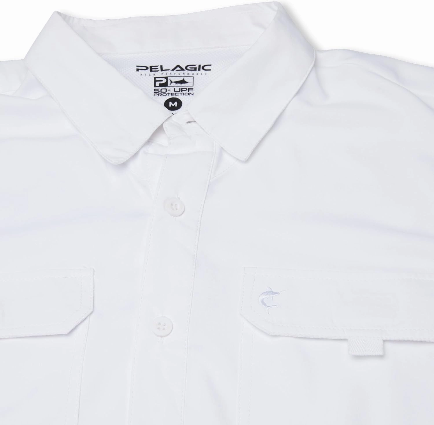 PELAGIC Men's Keys Guide Fishing Shirt, Short Sleeve, UPF 50  Protection, Ventilated and Lightweight