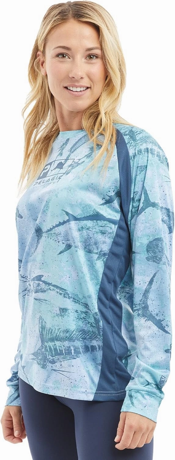 PELAGIC Women's Vaportek Fishing Shirt, Long Sleeve, UPF 50  Protection, Ventilated and Lightweight