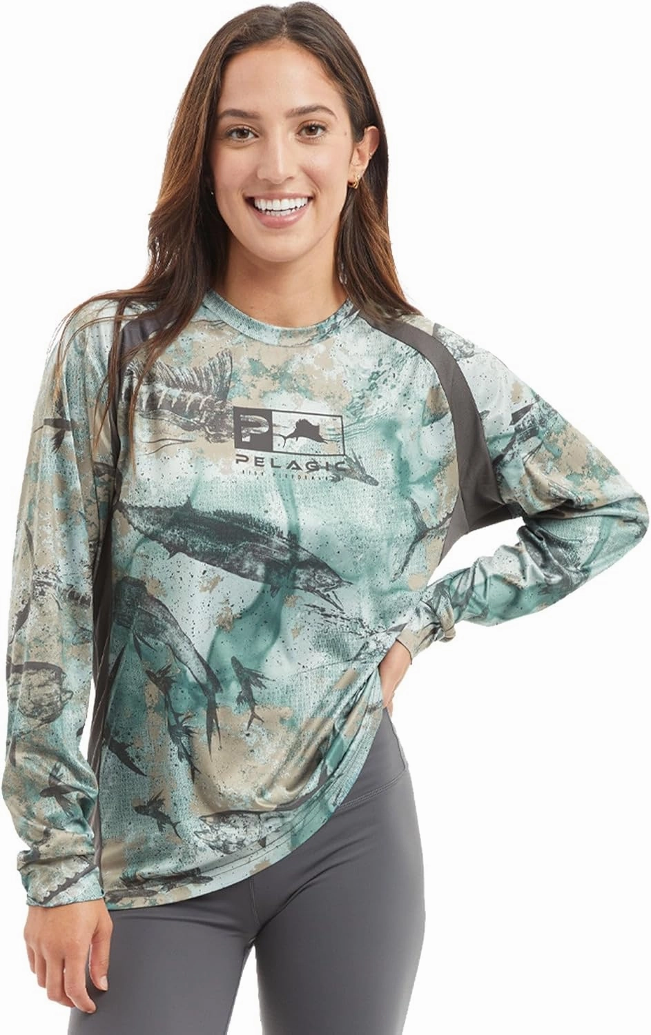 PELAGIC Women's Vaportek Fishing Shirt, Long Sleeve, UPF 50  Protection, Ventilated and Lightweight