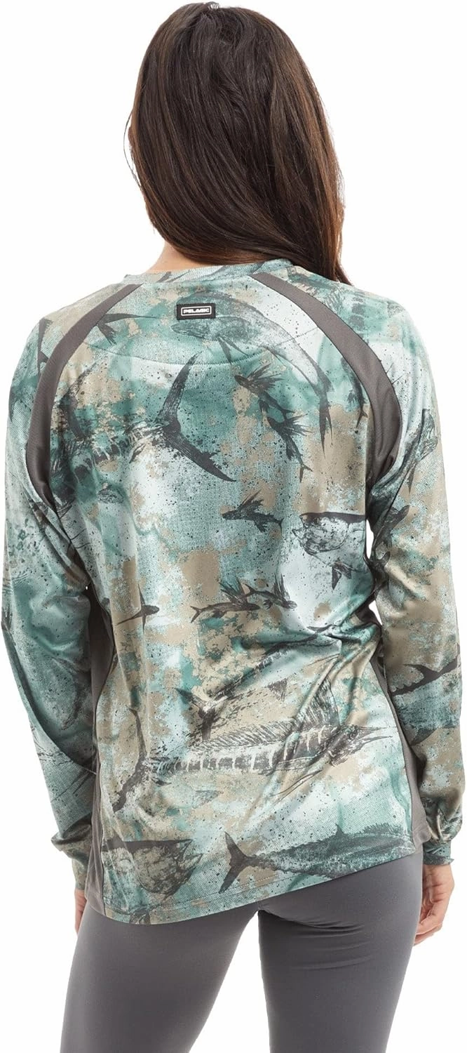 PELAGIC Women's Vaportek Fishing Shirt, Long Sleeve, UPF 50  Protection, Ventilated and Lightweight