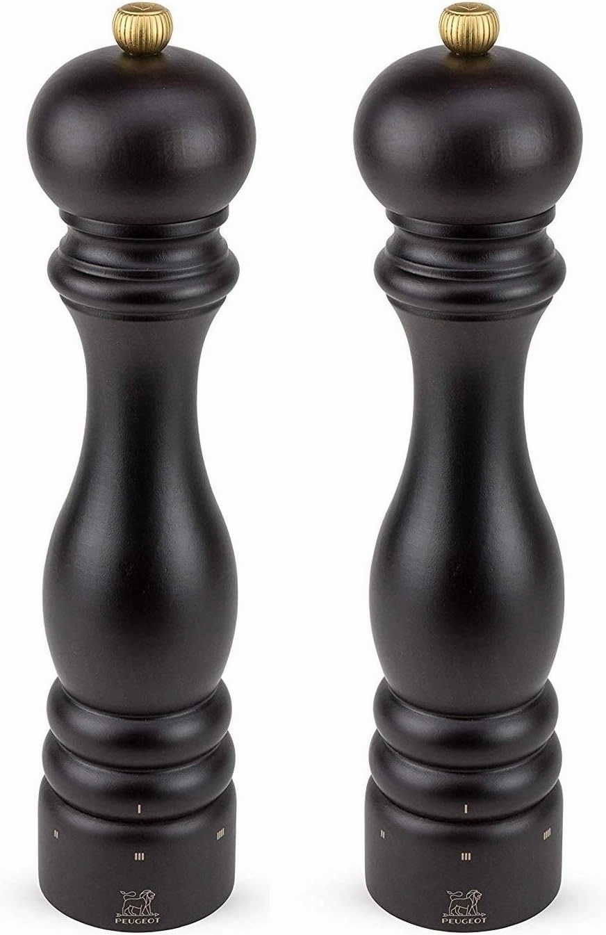 Peugeot Paris U Select Salt And Pepper Mill 10 3/4" Each One Set, Chocolate