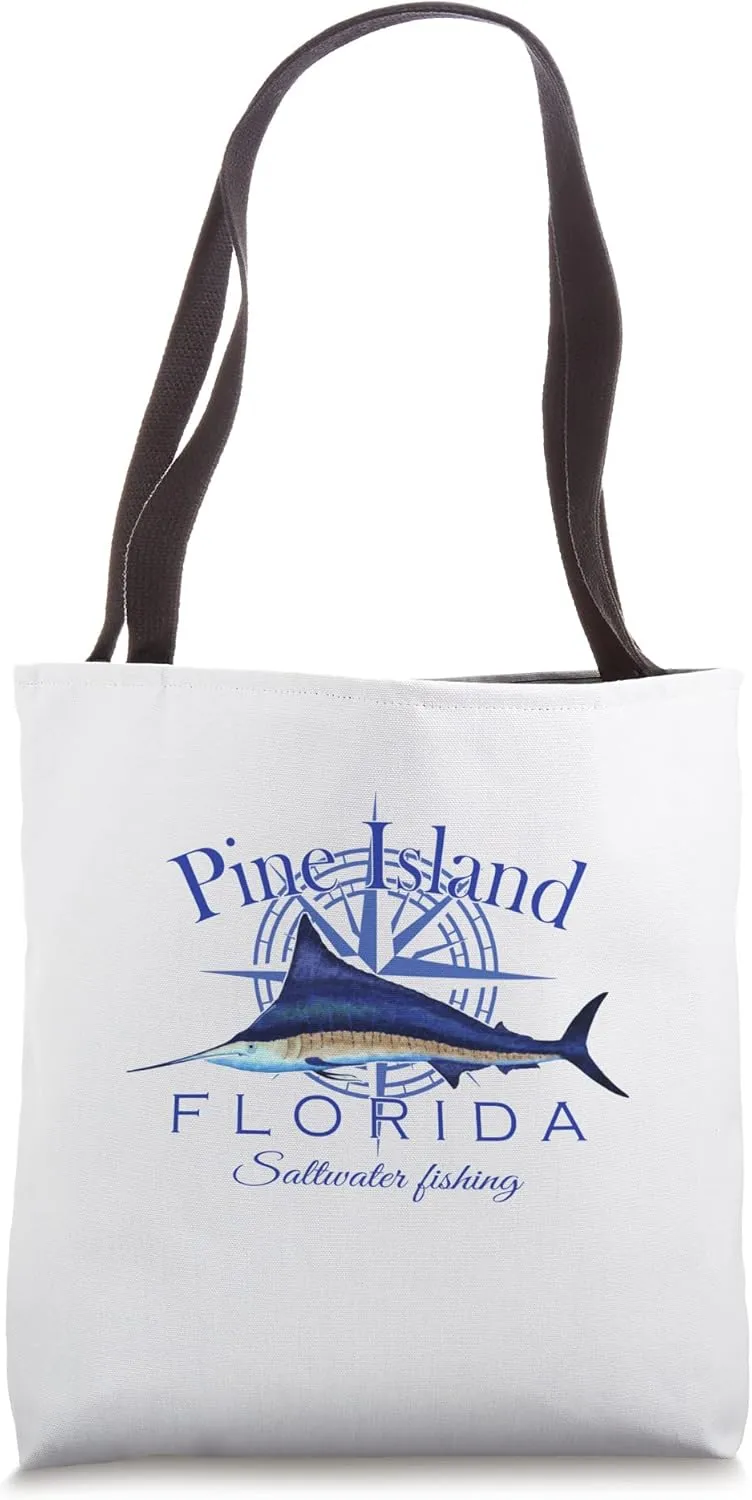 Pine Island Florida Sailfish Billfish Saltwater Fishing Tote Bag