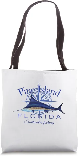 Pine Island Florida Sailfish Billfish Saltwater Fishing Tote Bag