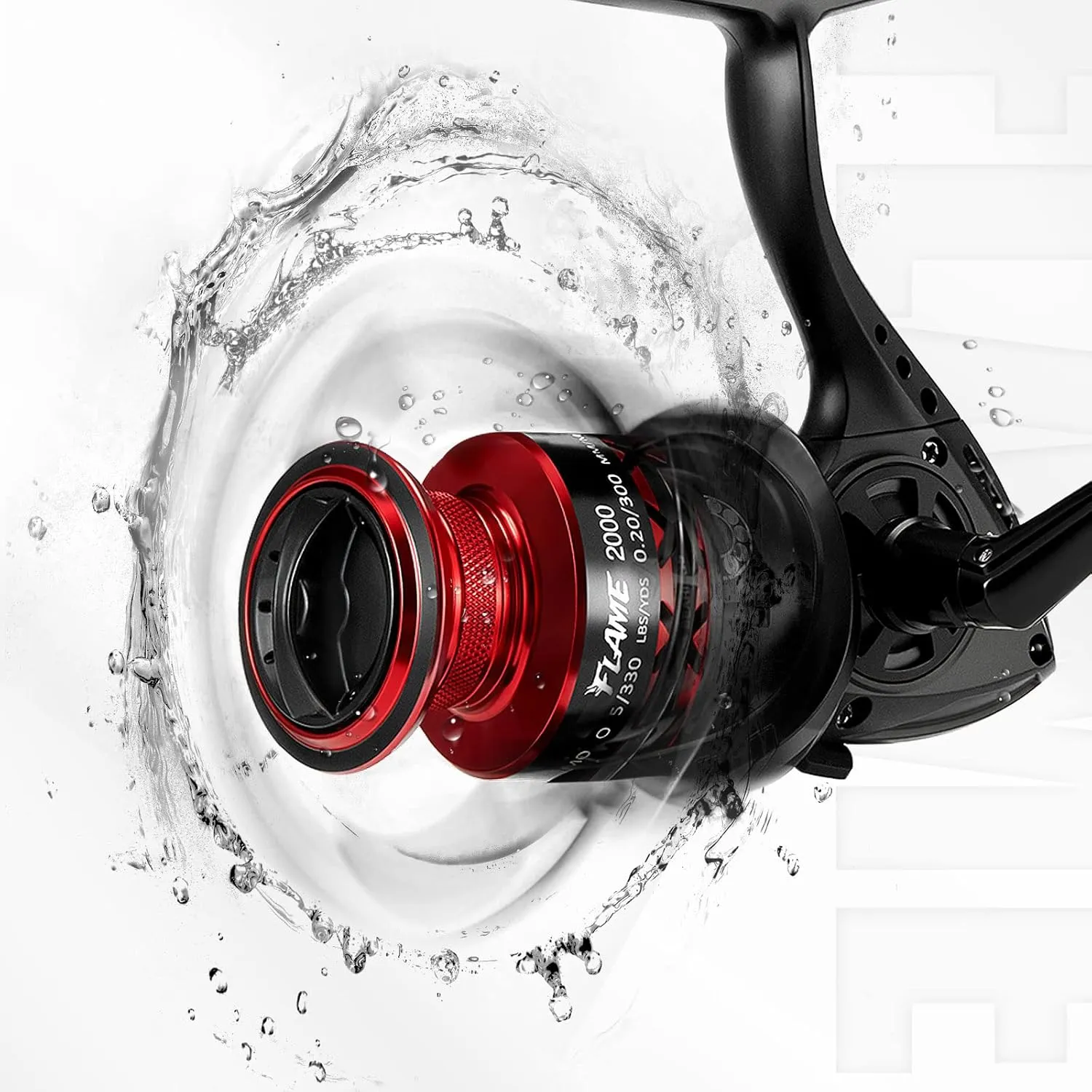 Piscifun Flame Spinning Reels, Lightweight 9 1BB Ultra Smooth Spinning Fishing Reels, 19.8LBs Max Drag, 2000, 3000, 4000, 5000 Series, Red & Blue
