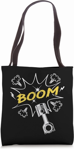 Piston Boom Mechanic Car Mechatronics Garage Tote Bag