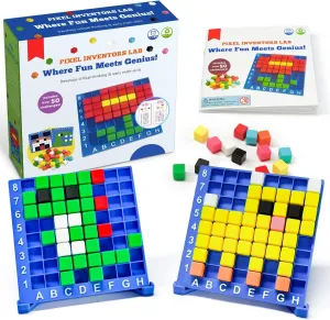 Pixel Craft Art STEM Toys, Brain Teaser Games, Kindergarten Game, Back to School, Encourages Hands-on STEM-based Play Craft Gifts for Age 5 , Boys & Girls Sensory - Montessori – Autism