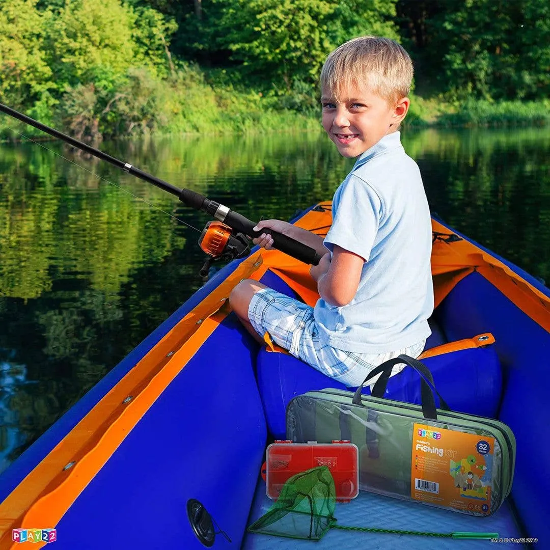 Play22 - Fishing Pole For Kids - 32 Set Kids Fishing Rod Combos