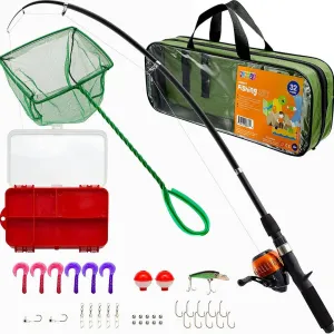 Play22 - Fishing Pole For Kids - 32 Set Kids Fishing Rod Combos