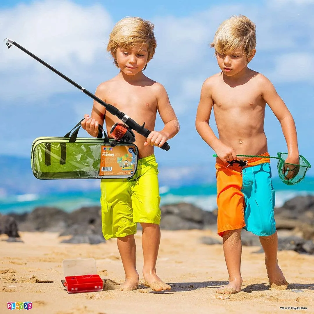 Play22 - Fishing Pole For Kids - 32 Set Kids Fishing Rod Combos
