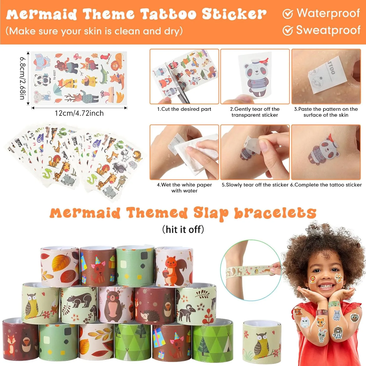Poen 212 Pcs Woodland Party Favors Set Include Cup Straw Stamp Clap Bracelet Keychain Ring Puzzle Sticker Animal Miniature Card for Birthday Party Baby Shower Goody Bag Stuffer