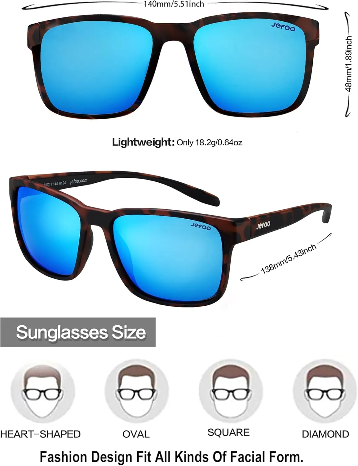Polarized Fishing Sunglasses for Men Women Kayaking Surfing Driving Lightweight Sports Sun Glasses UV Protection