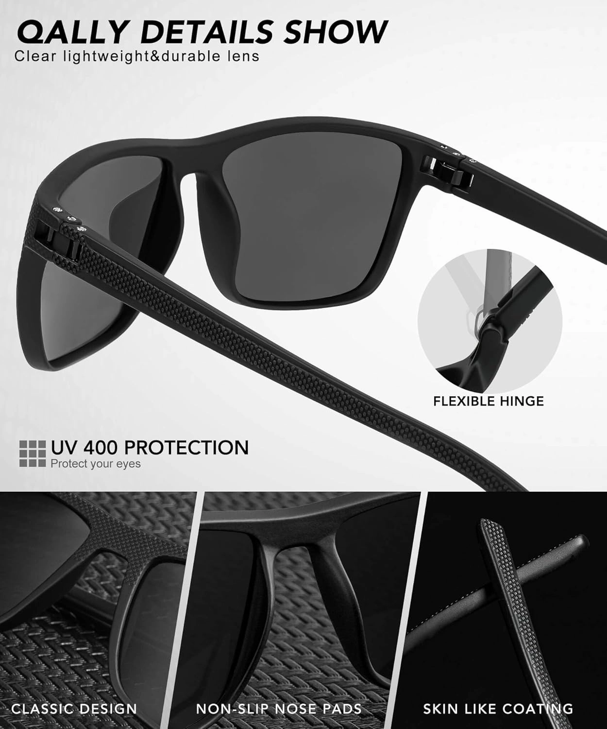 Polarized Sunglasses Men, Mens Sunglasses Polarized UV protection Lightweight Sun Glasses for Driving Fishing Golf