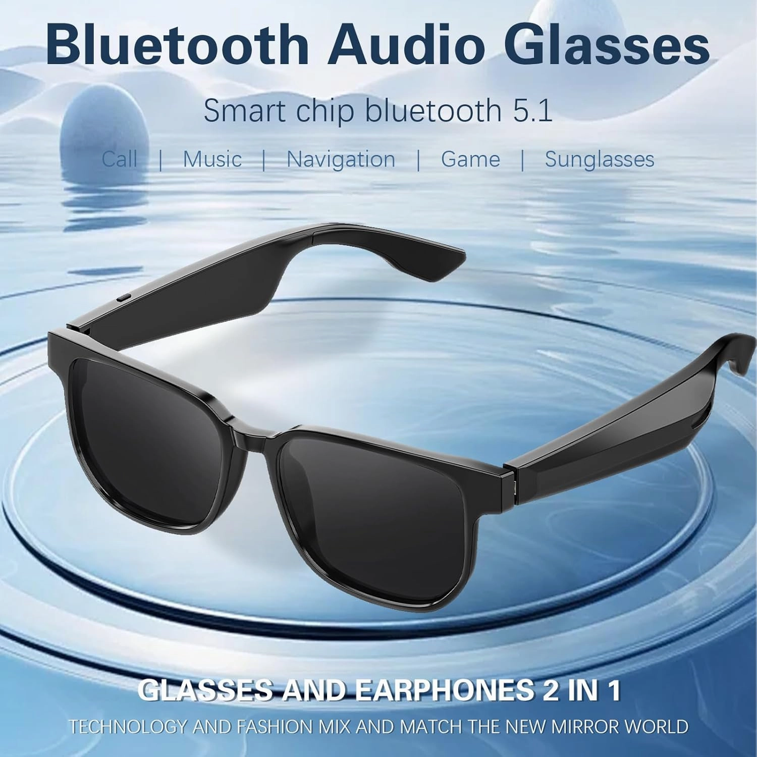 Polarized Sunglasses Women for Mother's Day,Smart Sunglasses for Men,Gafas Inteligentes Para Hombre, Anti-Blue Light Lens,Bluetooth Glasses for Women Men,Touch and Voice Assistant Compatibility