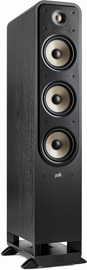 Polk Signature Elite ES60 Tower Speaker - Hi-Res Audio Certified, Dolby Atmos & DTS:X Compatible, 1" Tweeter & Three 6.5" Woofers, Power Port Technology for Effortless Bass, Stunning Black