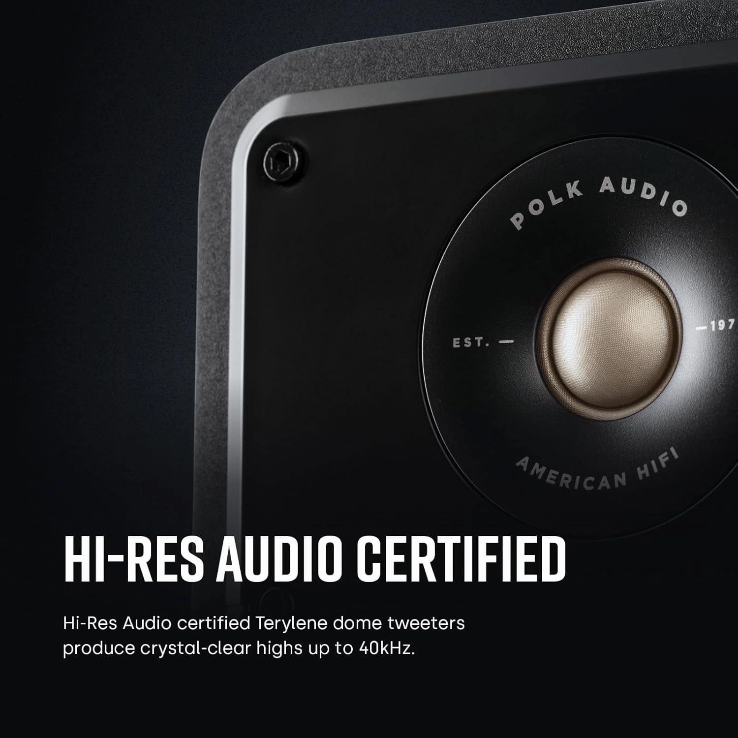 Polk Signature Elite ES60 Tower Speaker - Hi-Res Audio Certified, Dolby Atmos & DTS:X Compatible, 1" Tweeter & Three 6.5" Woofers, Power Port Technology for Effortless Bass, Stunning Black