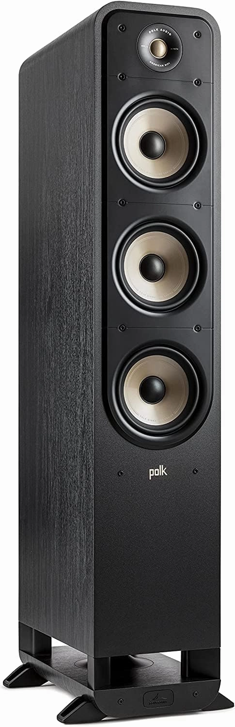Polk Signature Elite ES60 Tower Speaker - Hi-Res Audio Certified, Dolby Atmos & DTS:X Compatible, 1" Tweeter & Three 6.5" Woofers, Power Port Technology for Effortless Bass, Stunning Black