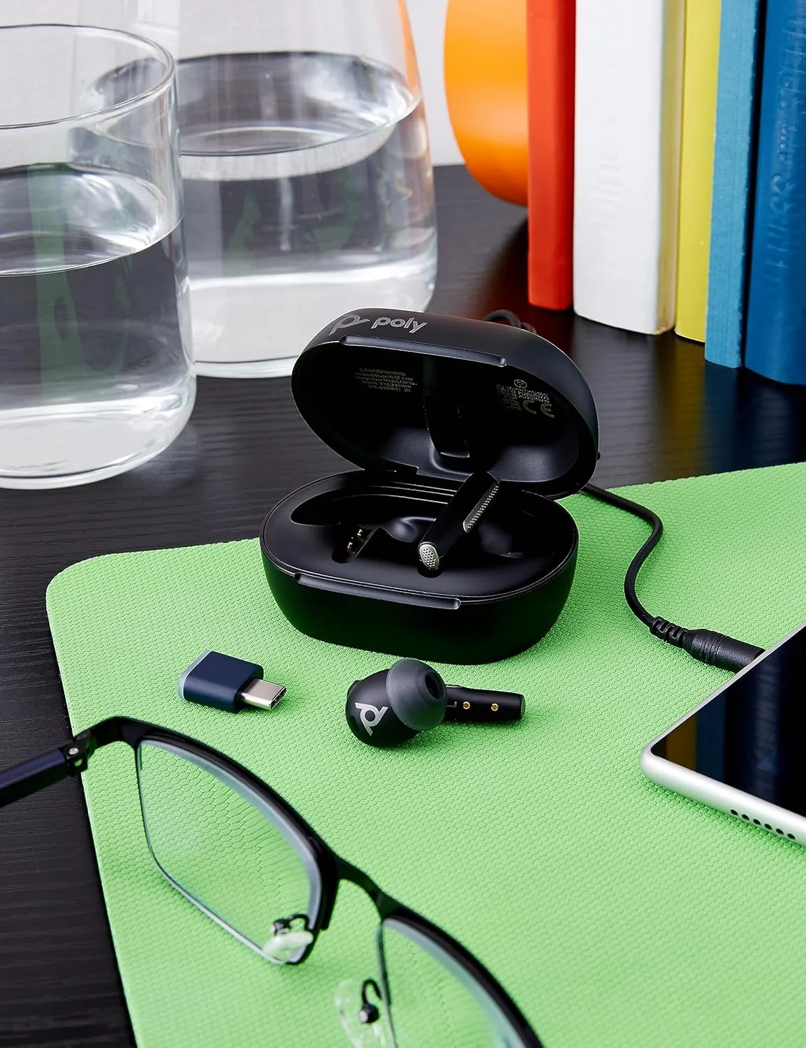 Poly Voyager Free 60  UC True Wireless Earbuds (Plantronics) – Noise-Canceling Mics for Clear Calls – ANC – Smart Charge Case w/Touch Controls–Works w/iPhone,Android,PC/Mac,Zoom,Teams–Amazon Exclusive