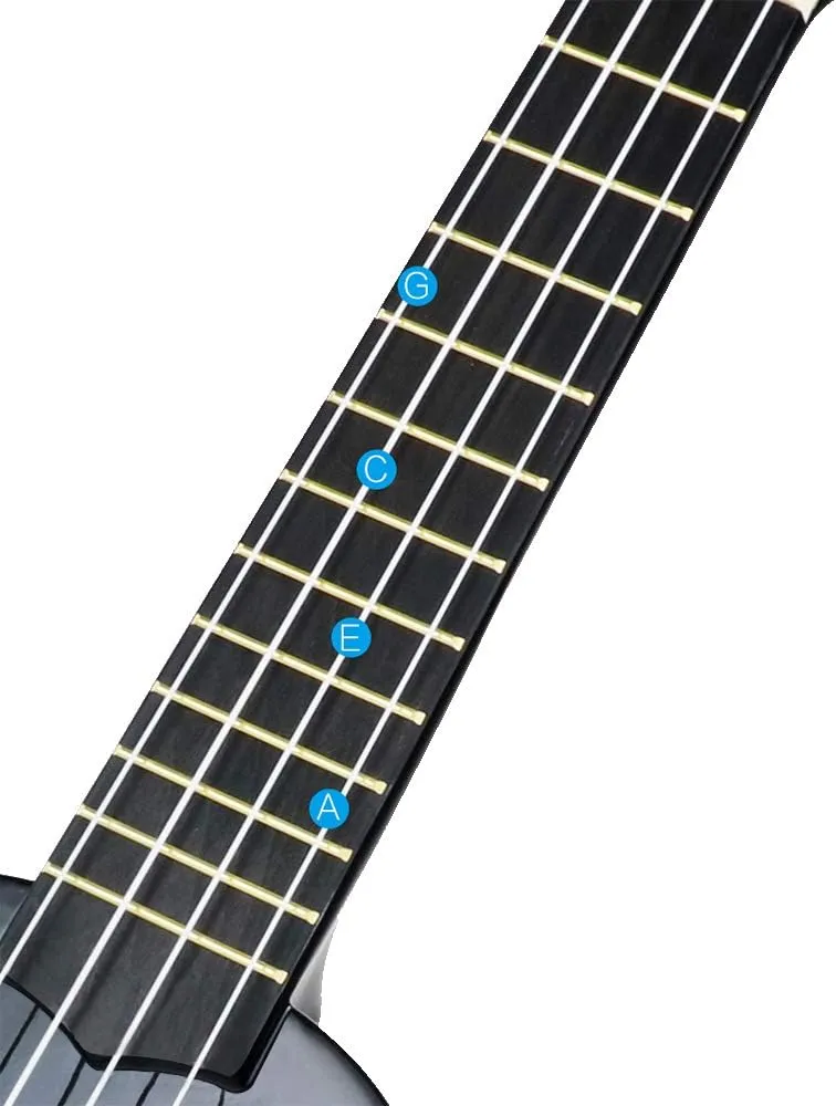 POMAIKAI Ukulele Musical Instruments Starter Wood Soprano Ukele Hawaiian Small Guitar Ukelele 21" Beginner Adult and Students (Black)