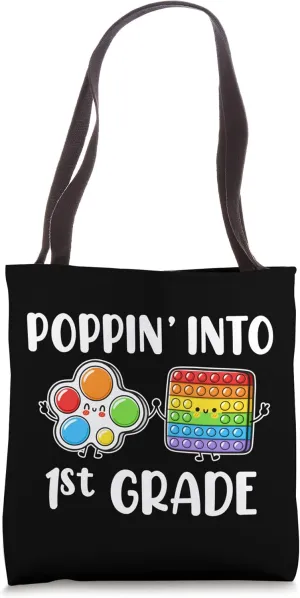 Poppin' Into 1st Grade | Back To School Sensory Fidget Toy Tote Bag