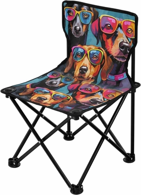 Portable Camping Folding Chairs Foldable Chair Small Dog Glasses Lightweight Backpacking Outdoor Outside Fishing