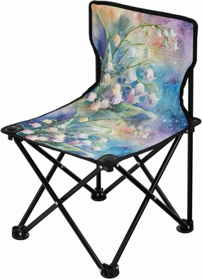 Portable Camping Folding Chairs Foldable Chair Small Lilies of The Valley 3 Lightweight Backpacking Outdoor Outside Fishing