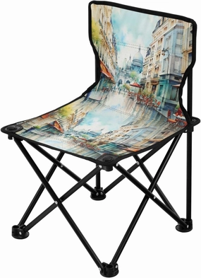 Portable Camping Folding Chairs Foldable Chair Small Street Painting 1 Lightweight Backpacking Outdoor Outside Fishing